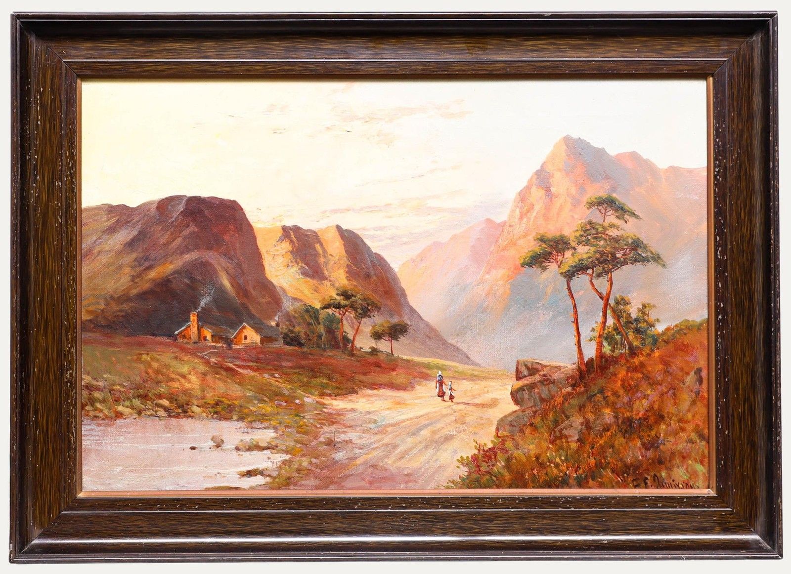 Francis E. Jamieson (1895 1950) C.1890 Oil, The Pass At Aberglasyn