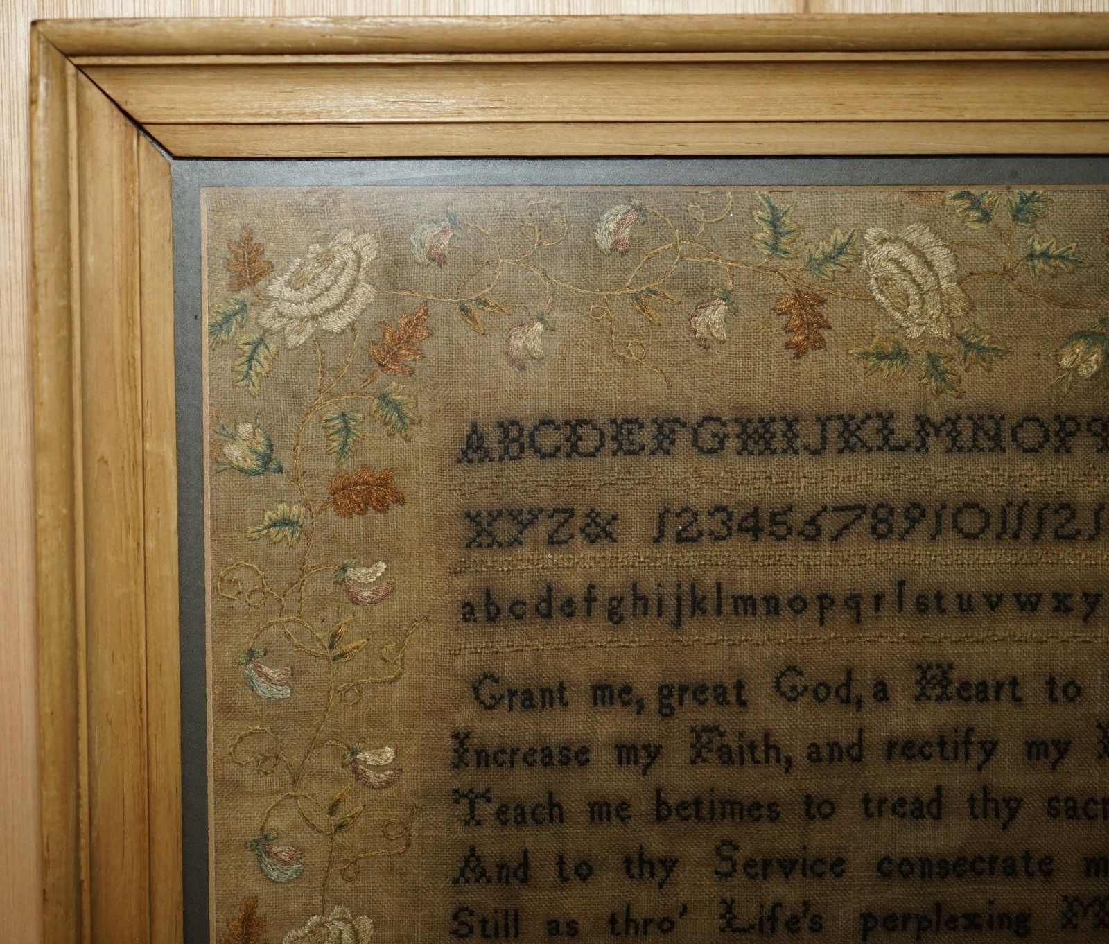 Collectable Antique Antique 1817 Mary Perkins George III Needlework Sampler photo Home Decor