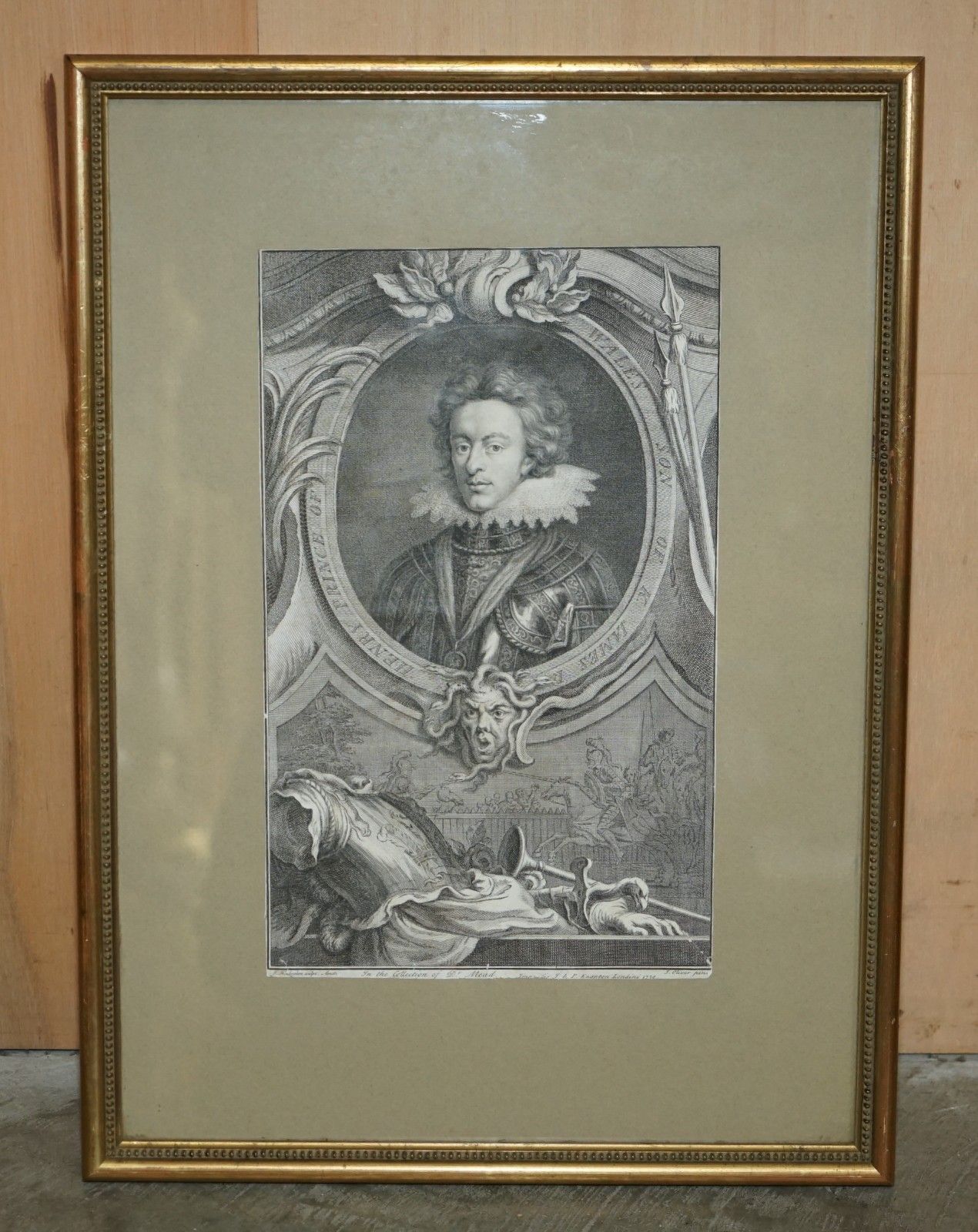1743 Set Of 5 Heads Of Illustrious Persons Of Great Britain Jacobus Houbraken photo furniture