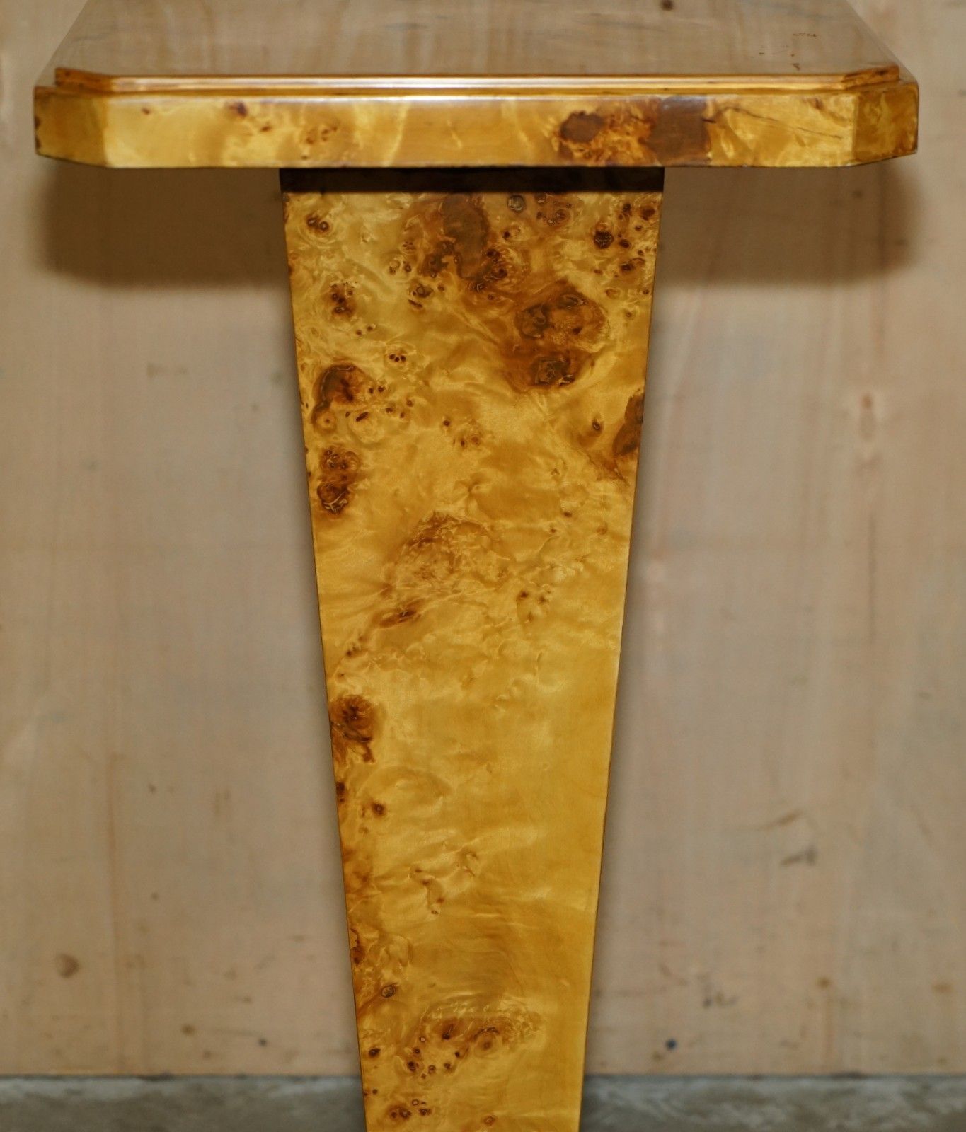 Lovely Pair Of Art Deco Biedermeier Style Burr Walnut Plant Jardiniere Stands photo buy