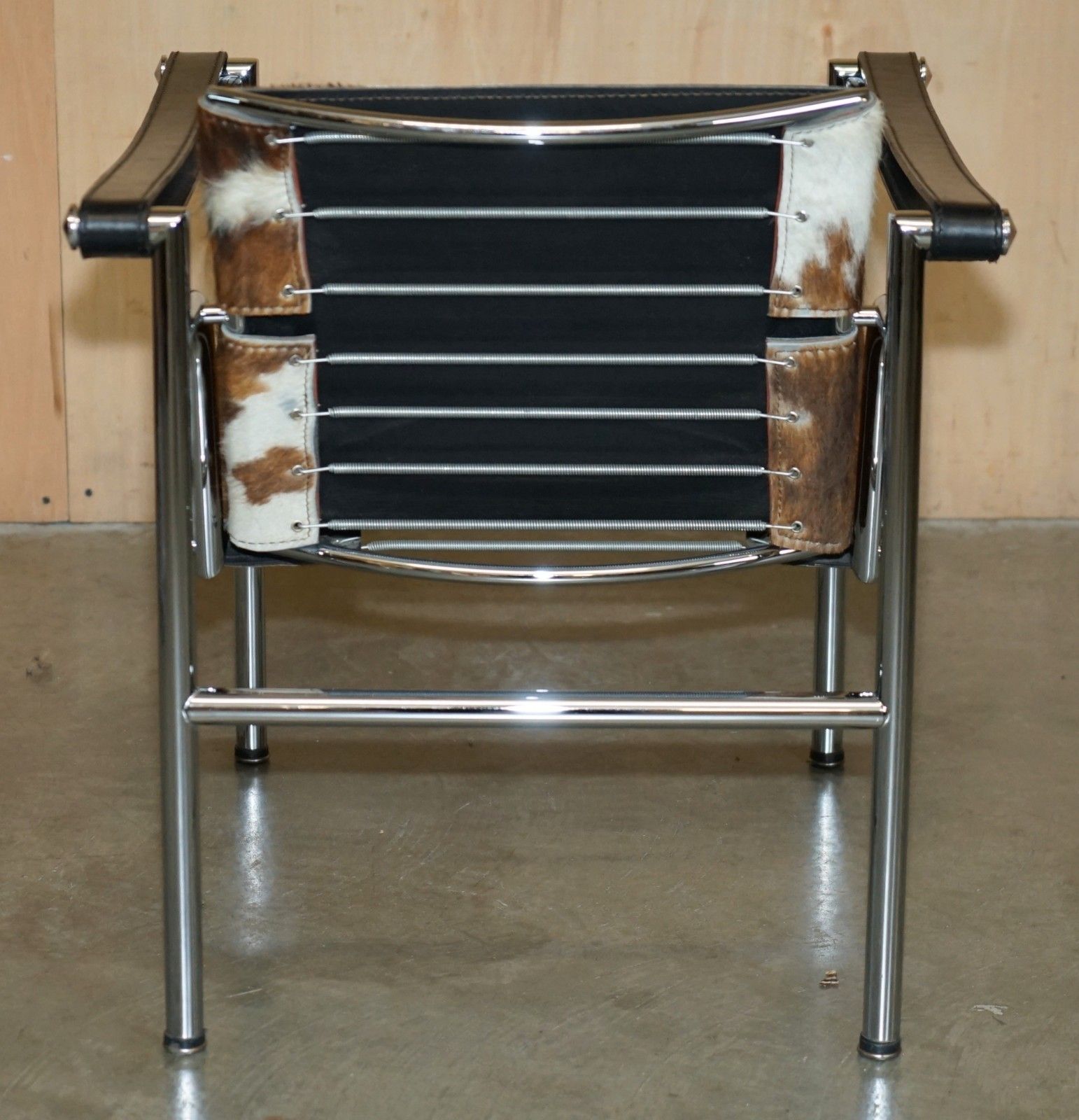 4950.0 Designer Vintage Mid Century Modern Le Corbusier Cassina Lc1 Pony Hide Armchair photo