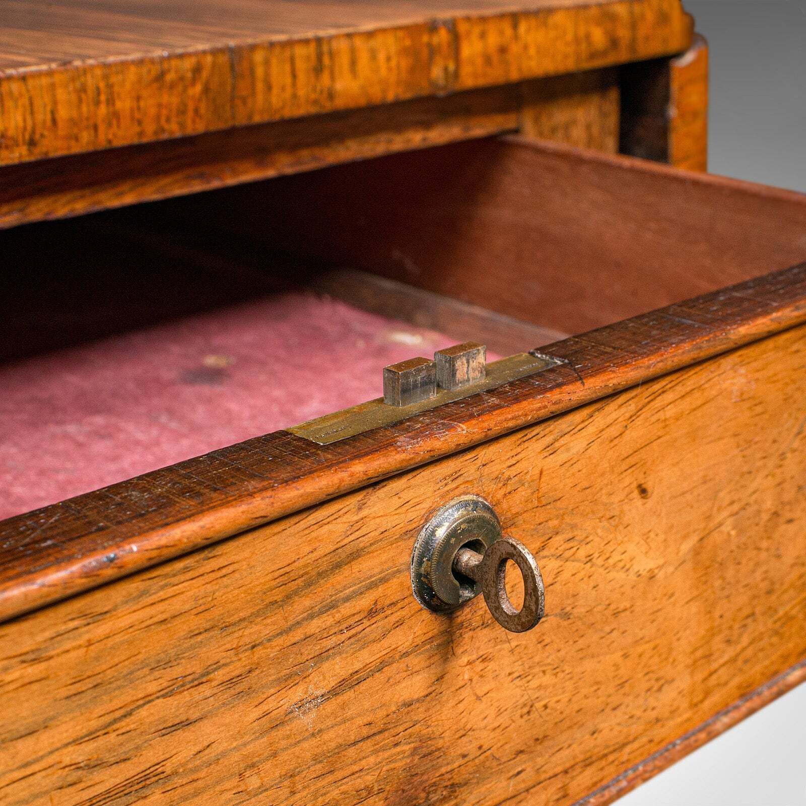 Furniture Antique Ladies Work Table, English, Drop Leaf, Sewing, Games, William IV, C.1835 photo