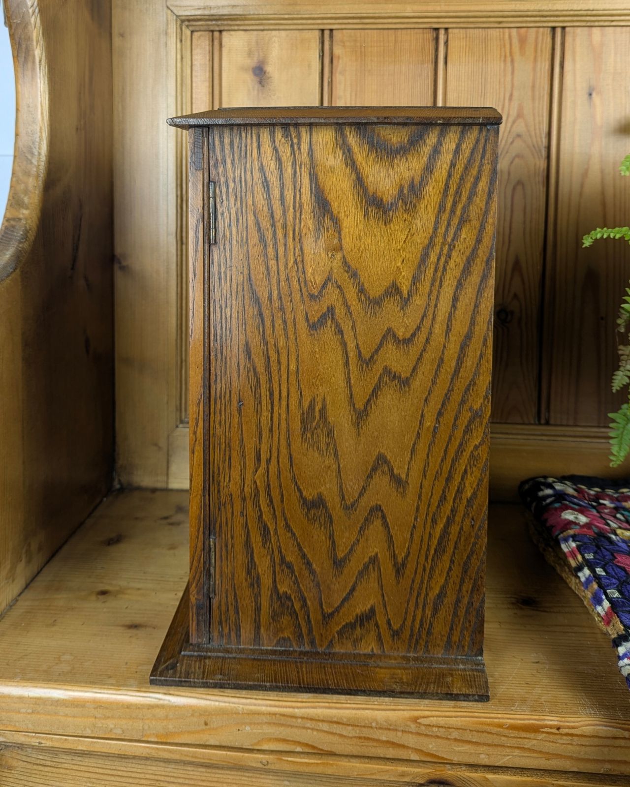 Honey Oak Early 20th Century Tobacco / Pipe Cabinet photo buy