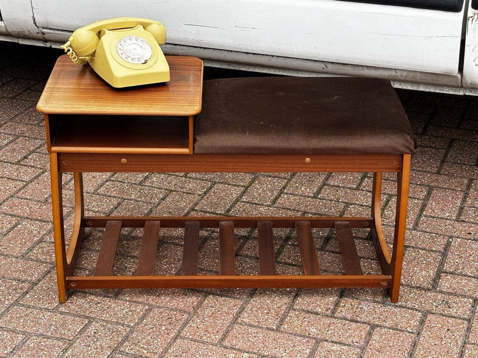 Mid Century Telephone Table With Telephone photo for sale