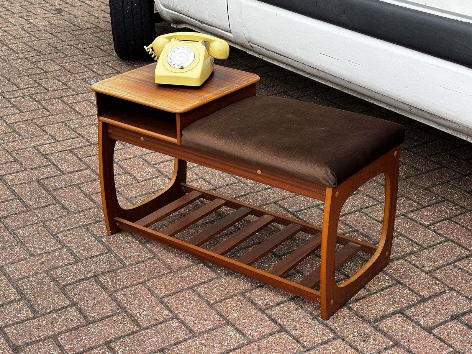 Mid Century Telephone Table With Telephone photo Furniture