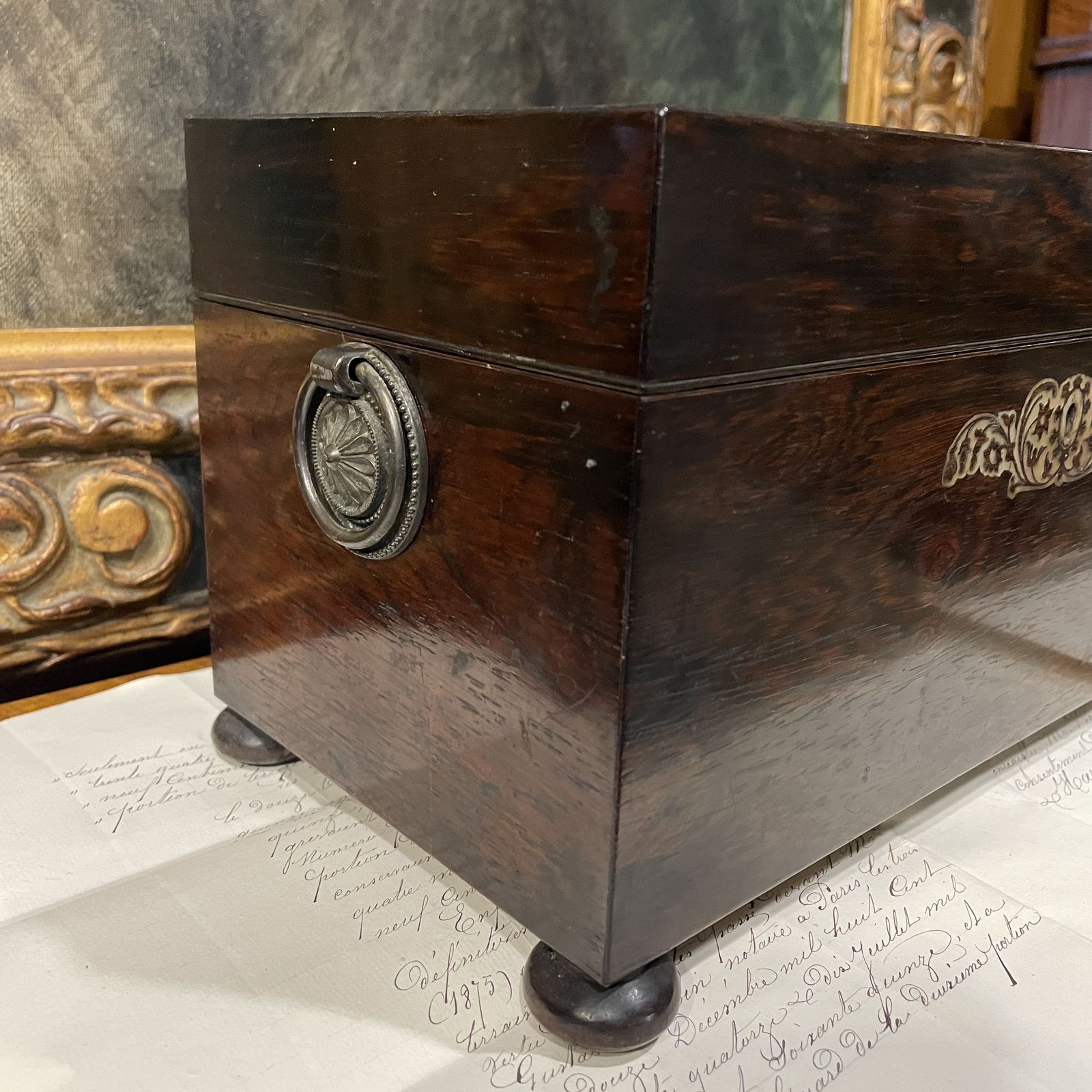 Early Victorian Hardwood Tea Caddy photo 182.0