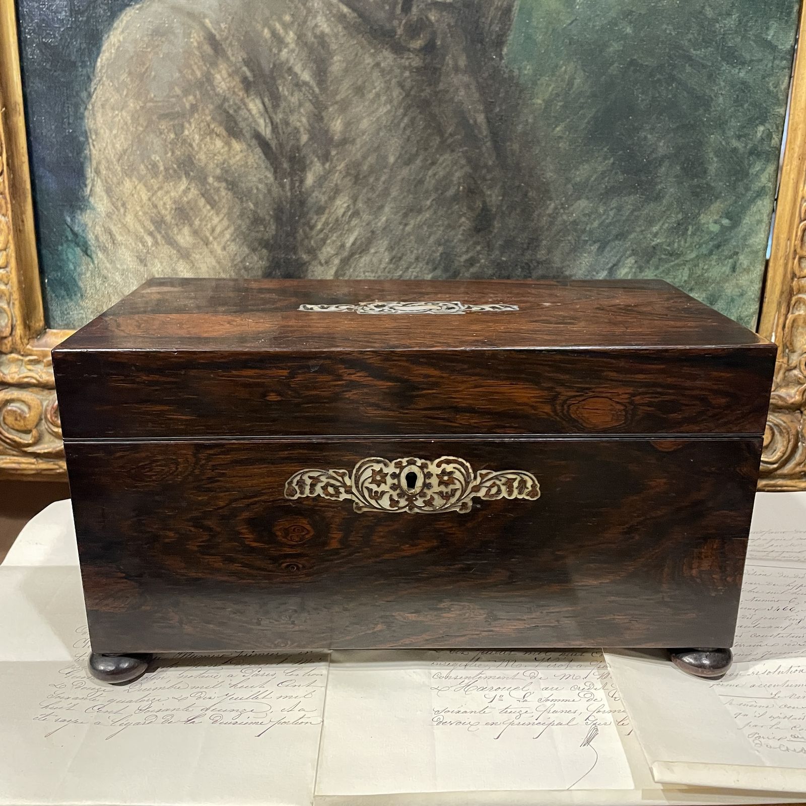 Early Victorian Hardwood Tea Caddy photo buy