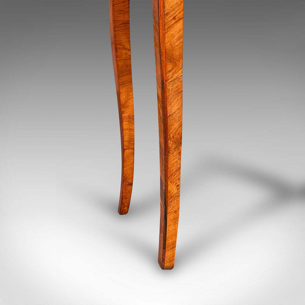1422.0 Antique Side Table, Italian, Kingwood, Marble, Bedside Nightstand, Victorian photo