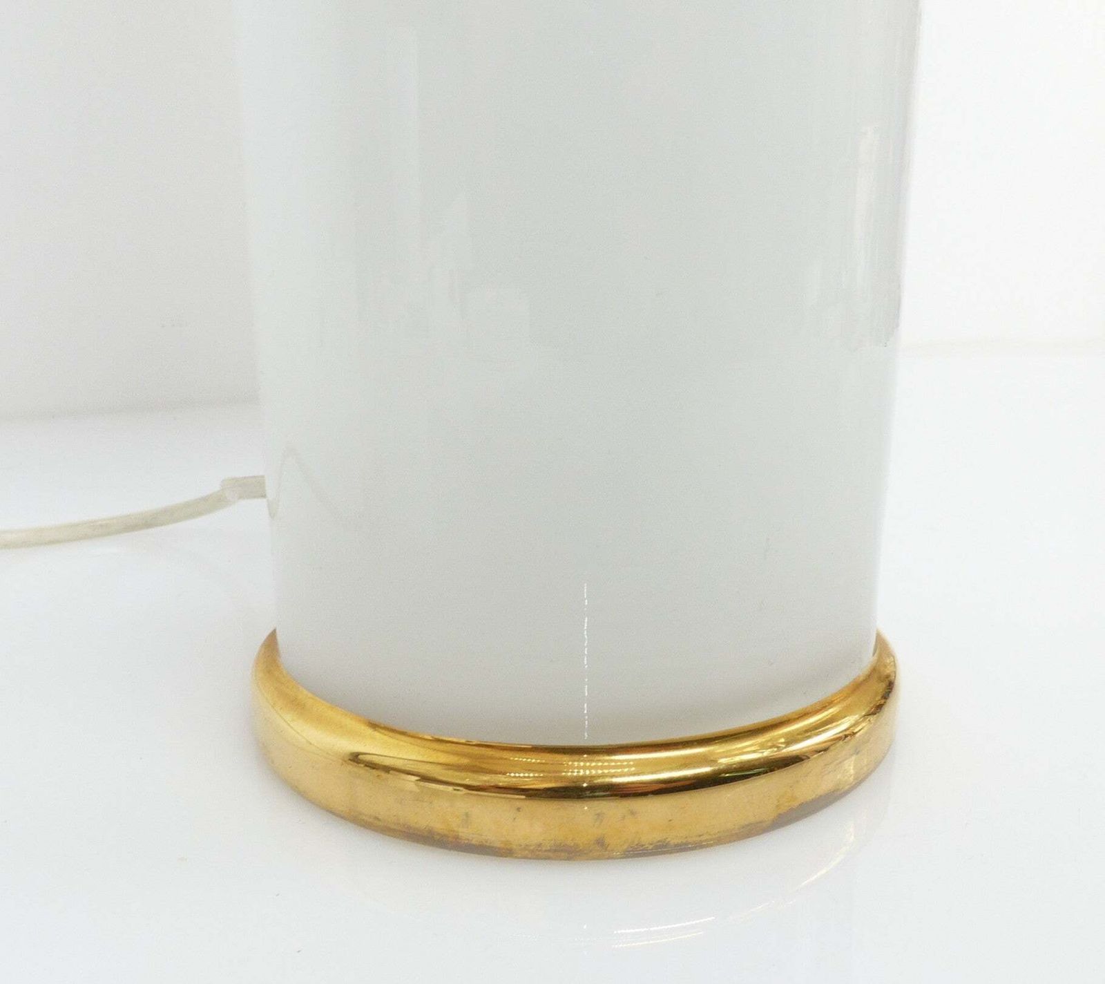 White Opaline Glass Lamp Base, Uno & östen Kristiansson For Luxus Sweden 1970 photo 261.0