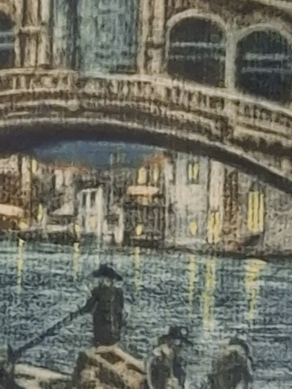 photo furniture Antique Hand Coloured Etching Leon Verdier Algeria Rialto Bridge Venice Italy