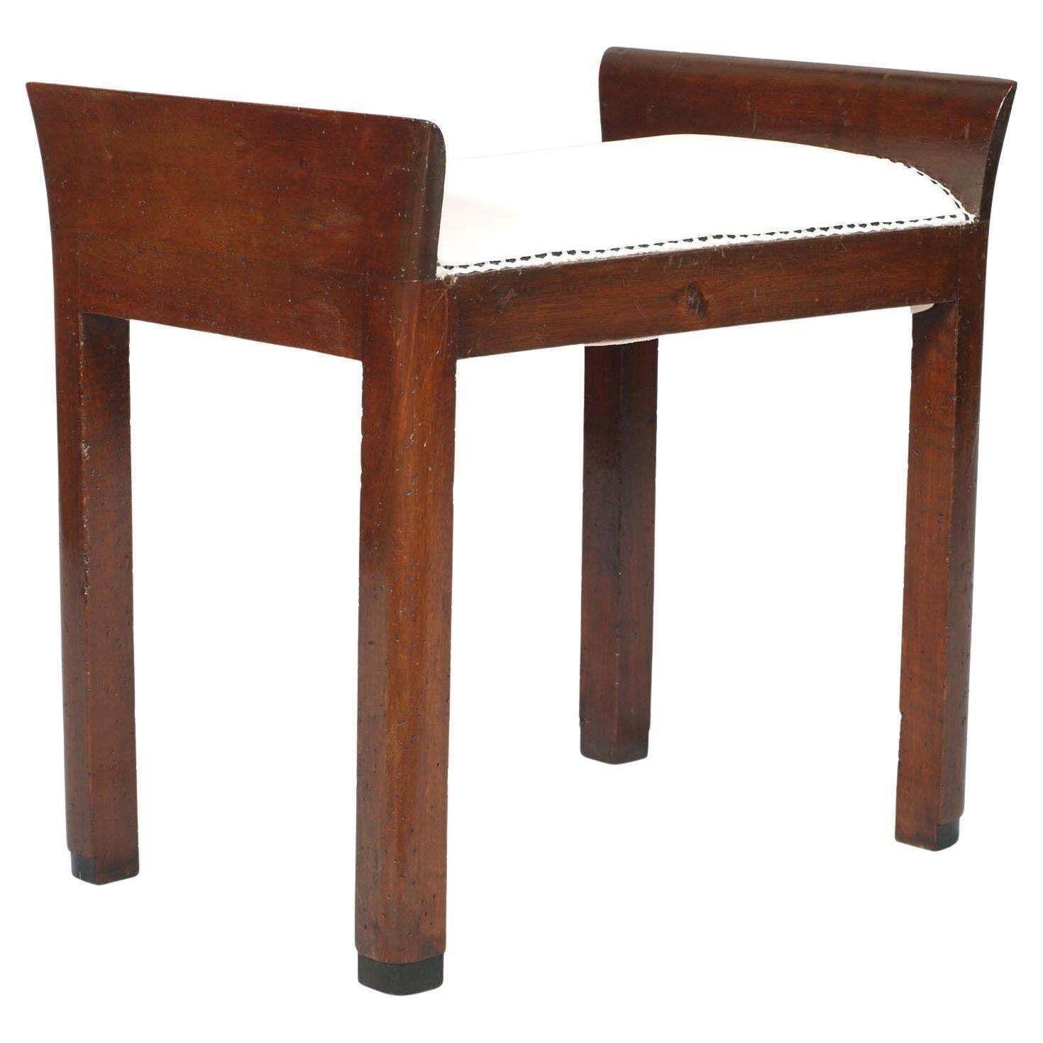 French Art Deco Stool In Walnut, By Dominique , Andre Domin & Marcel Genevriere photo furniture