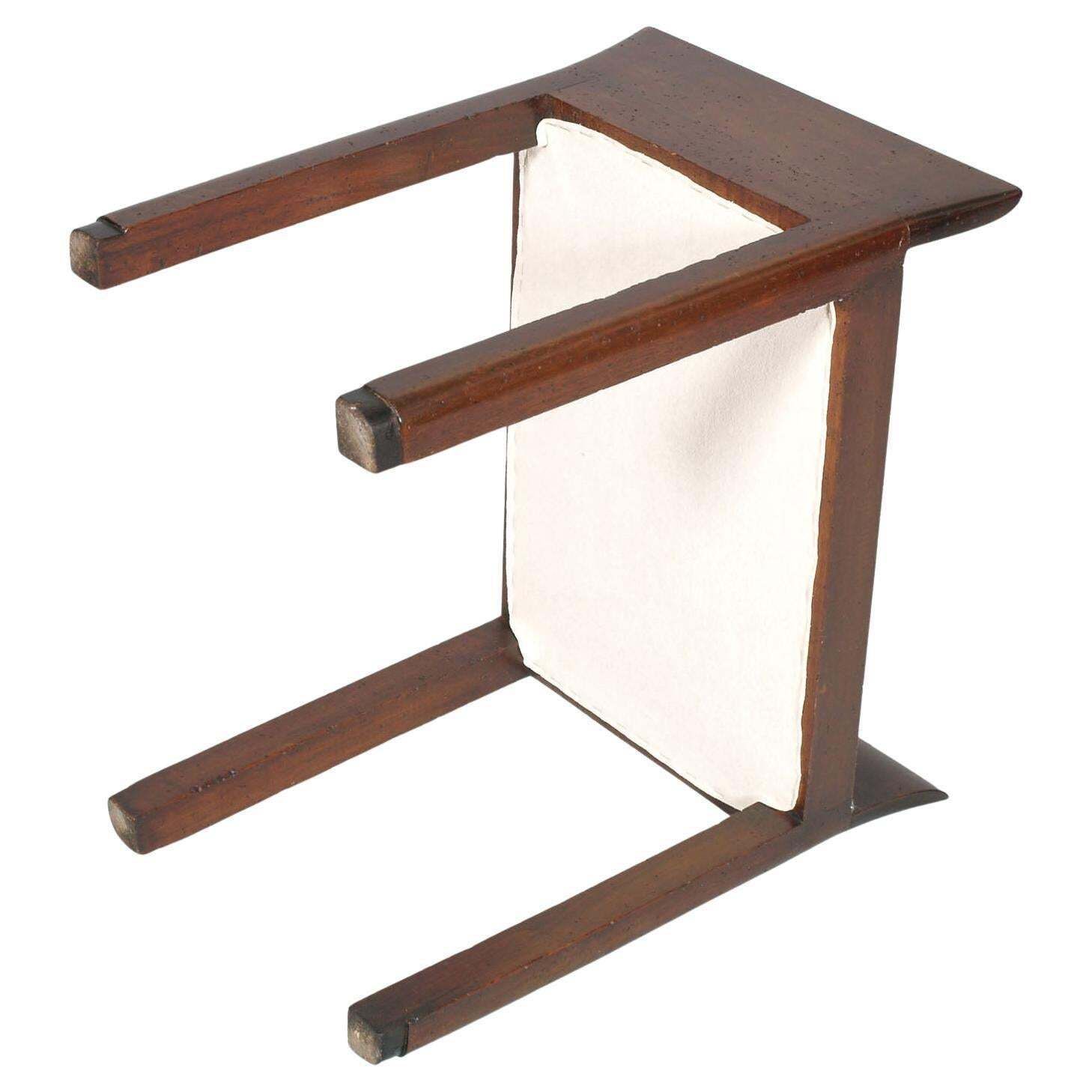 French Art Deco Stool In Walnut, By Dominique , Andre Domin & Marcel Genevriere photo Furniture