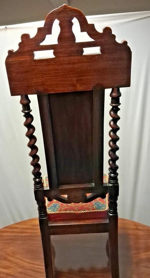 Antique Rosewood Prie Dieu Chair Prayer Seat photo furniture
