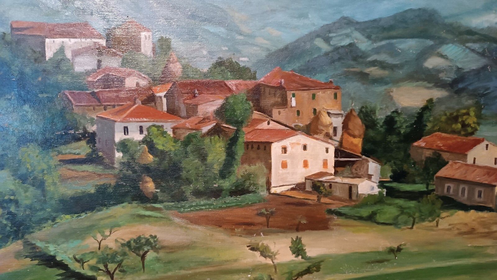 Oil Painting On Canvas Tuscan Landscape Signed P.Ciampini photo 156.0