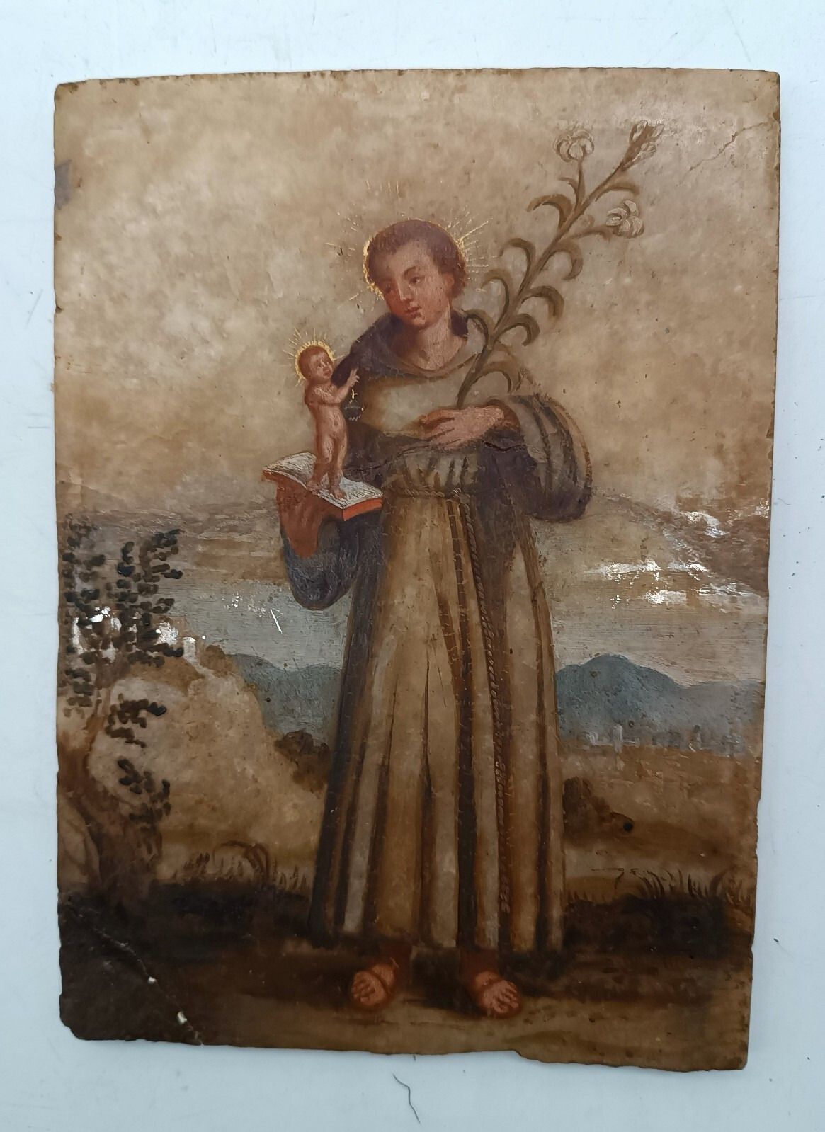 Ancient Painting On Alabaster 18th Century Italy