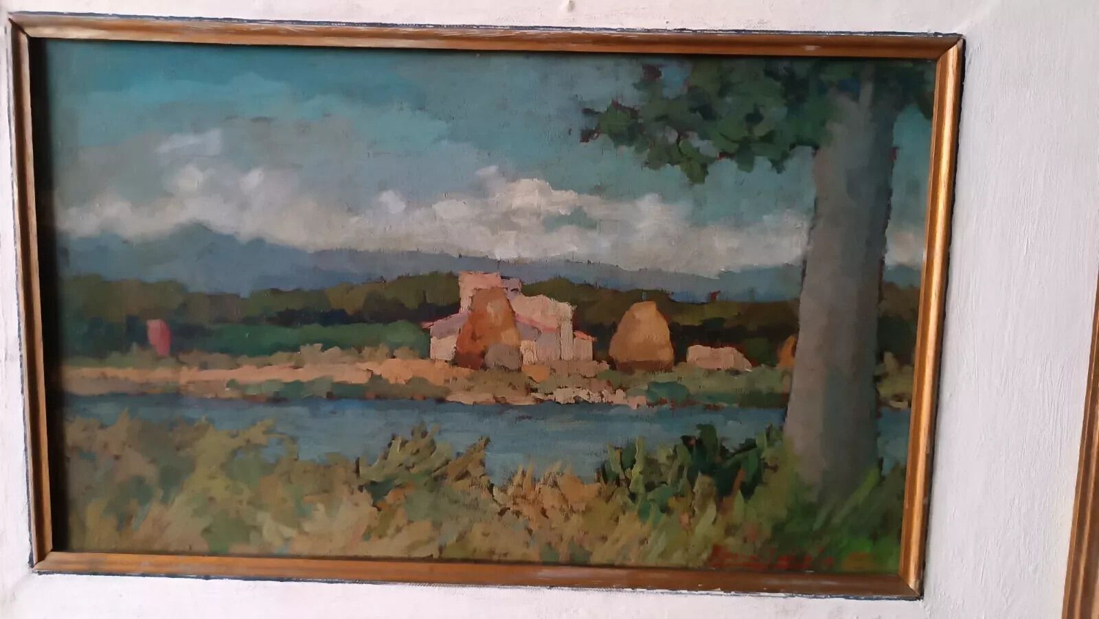 Painting Landscape Arnaccio Pisa 1950s Ferruccio Rosini (Livorno 1932 2021) photo Art