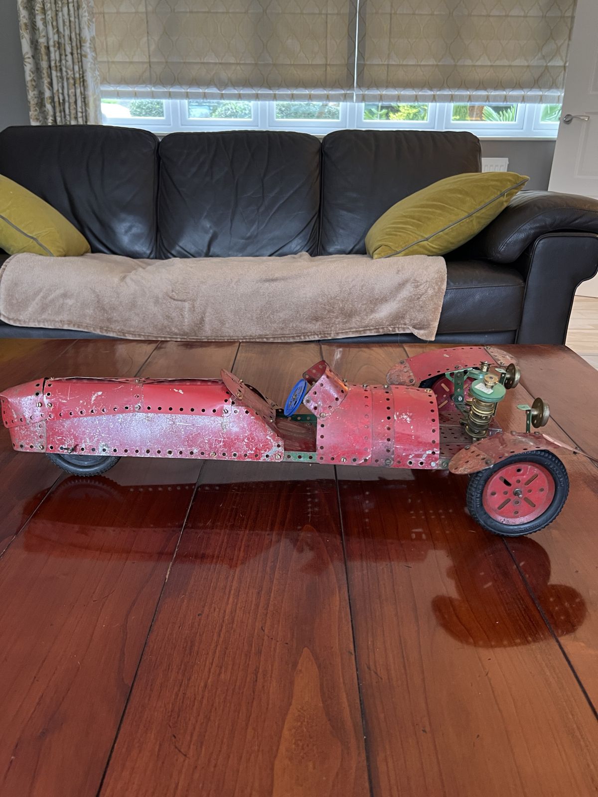 Large Vintage Meccano Racing Car Model photo 220.0