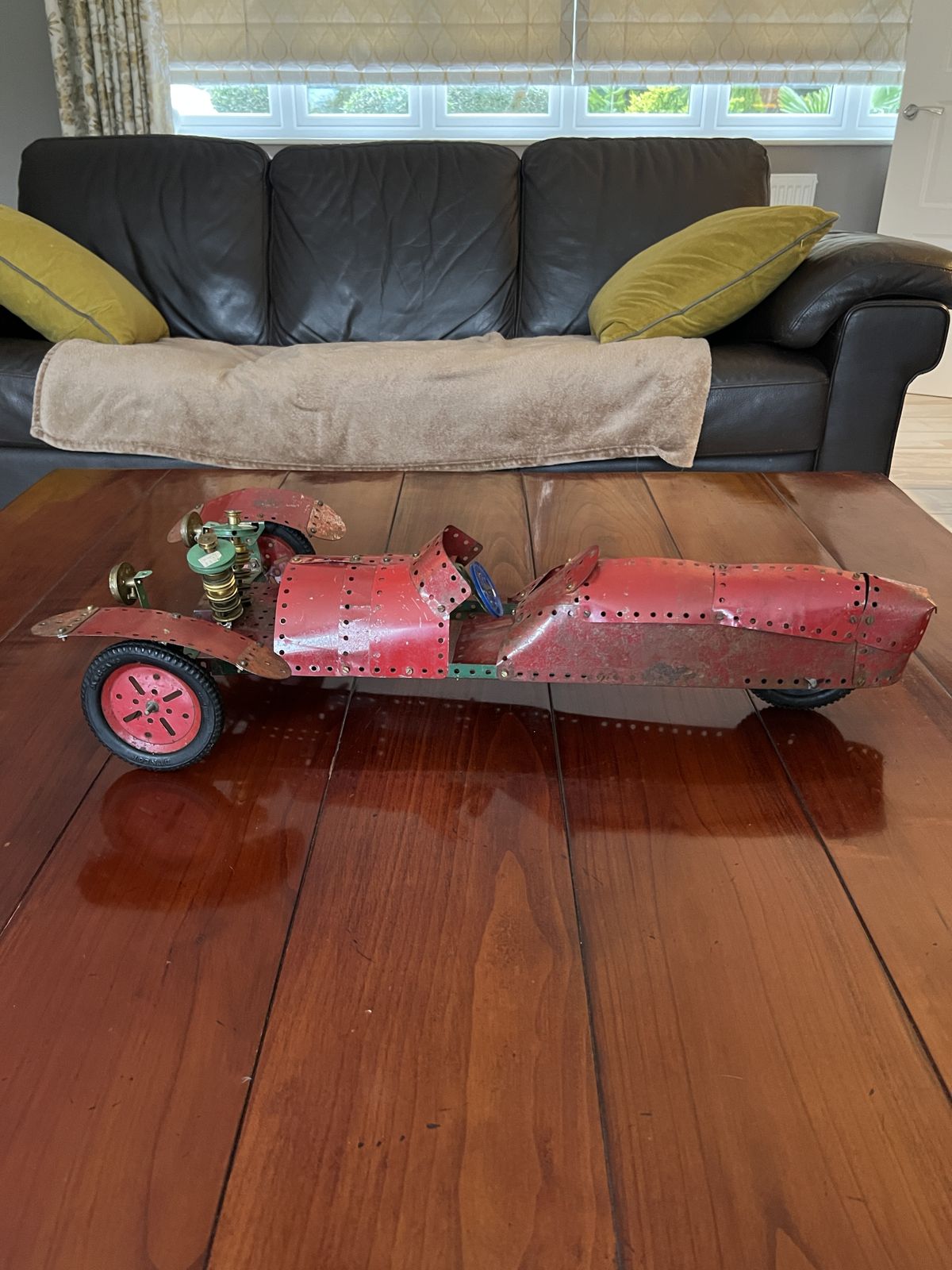 photo furniture Large Vintage Meccano Racing Car Model