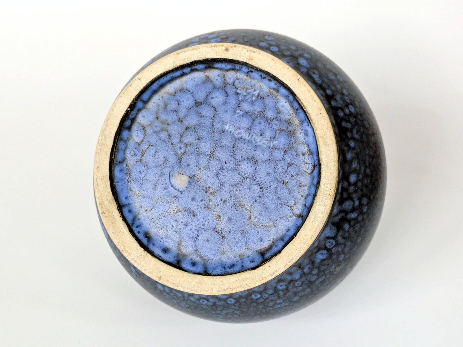 Home Decor Vintage Thoms Keramik Vase, German Midcentury Pottery, Blue Splatter Glaze, Modernist Studio Art Ceramic, 1960s–1970s photo