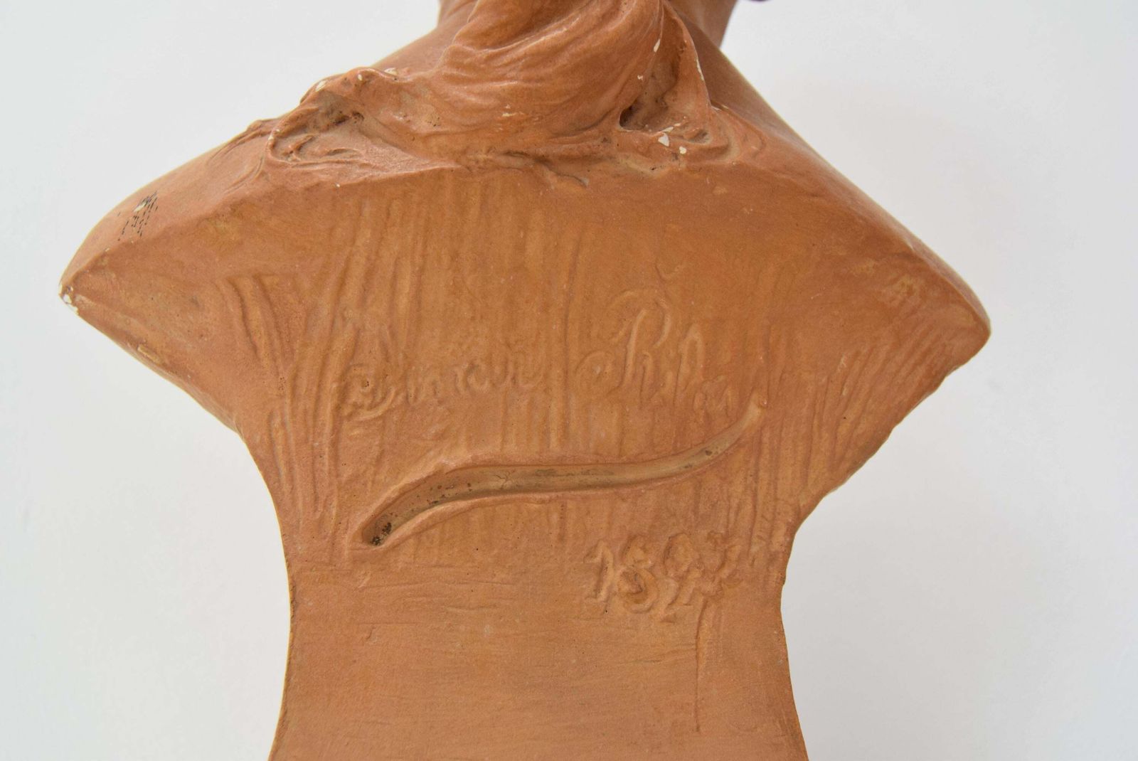 601.0 Plaster Bust From The Belle époque Period By Jindřich říha, 1890s. photo