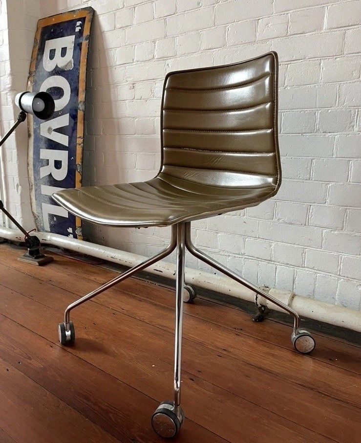 Arper Catifa 46 Studio / Office Chair Camel Leather