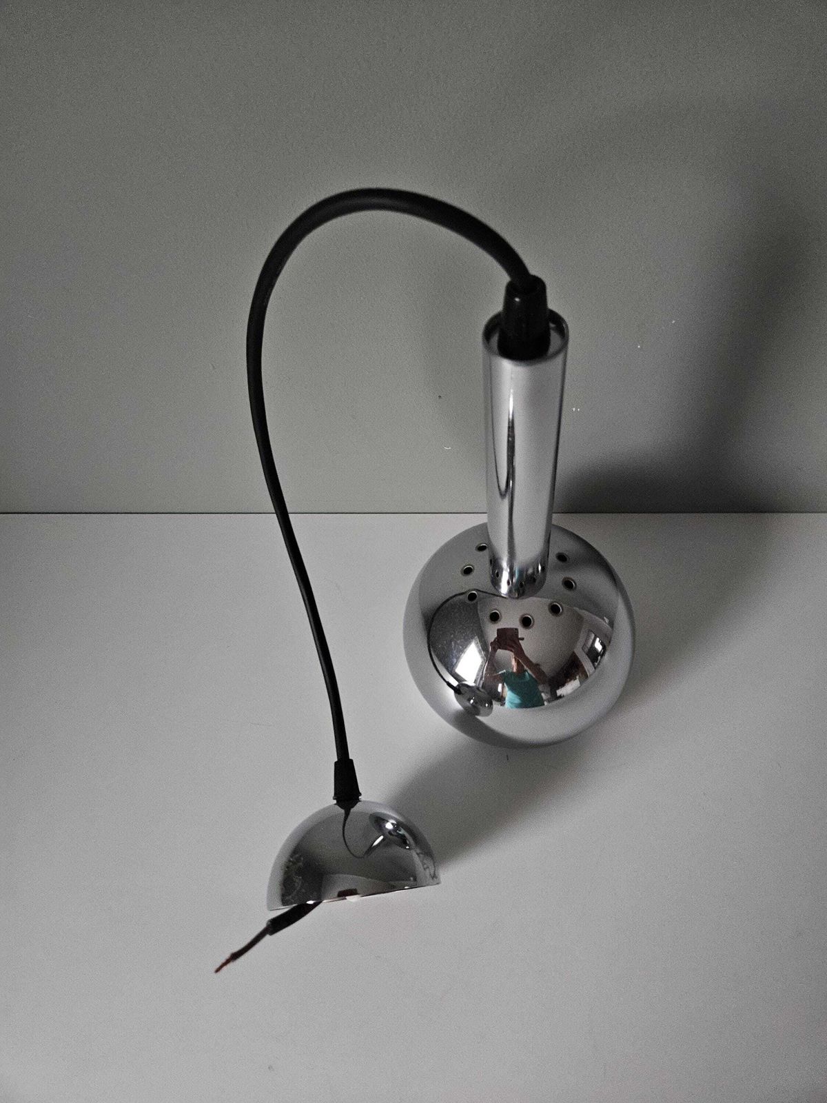 Mid Century Modern Pendant Light, Vintage Chrome Pendant Lamp, Meblo Guzzini Lamp, Chrome Ceiling Light, Space Age Lamp, Cascade Light photo 186.0