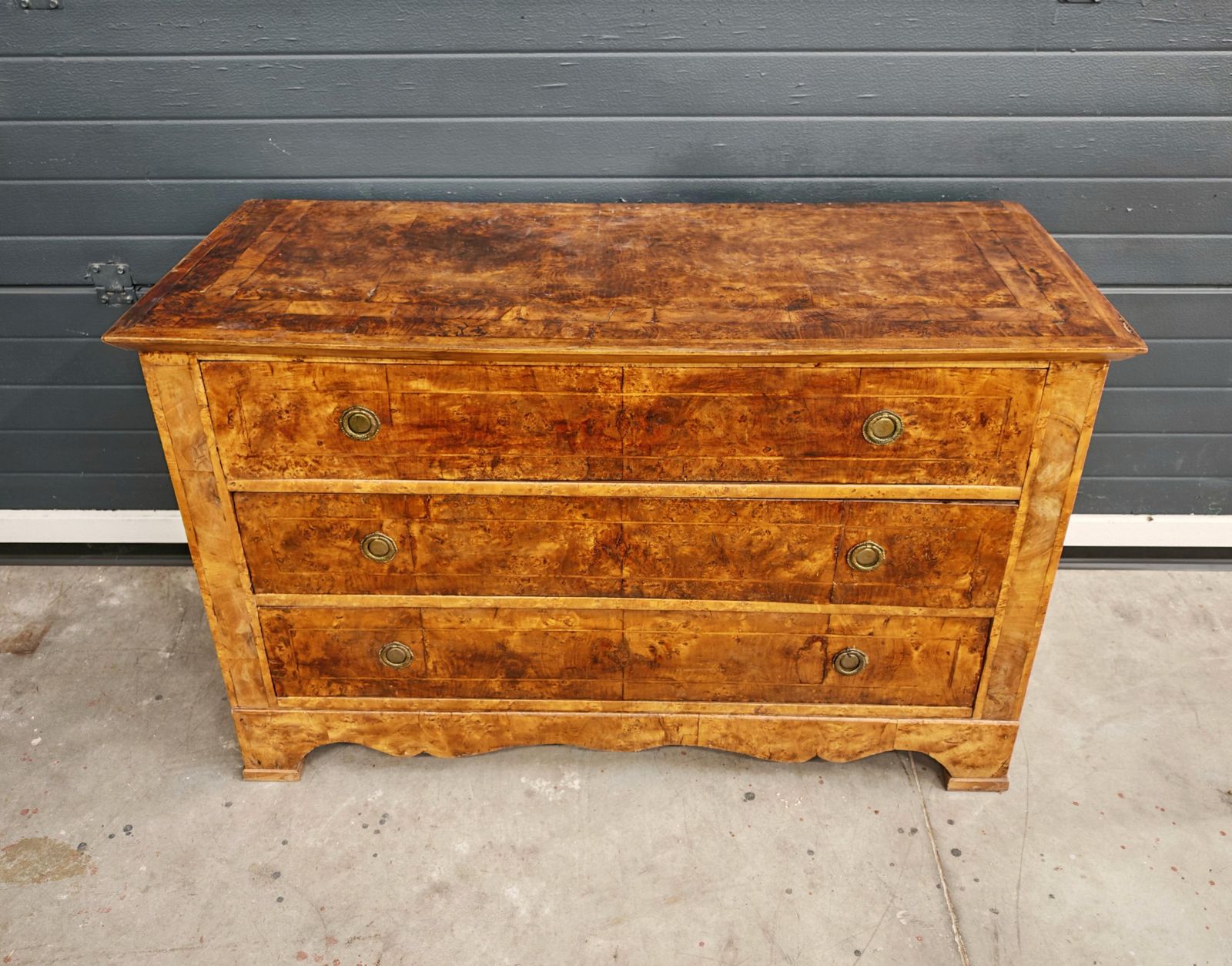 Antique Biedermeier Chest Of Drawers In Populus Nigra, Austria 1820s photo for sale