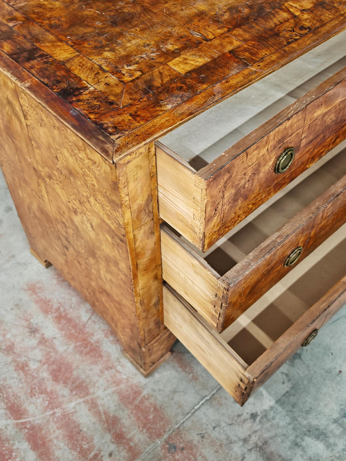 Antique Biedermeier Chest Of Drawers In Populus Nigra, Austria 1820s photo 5000.0