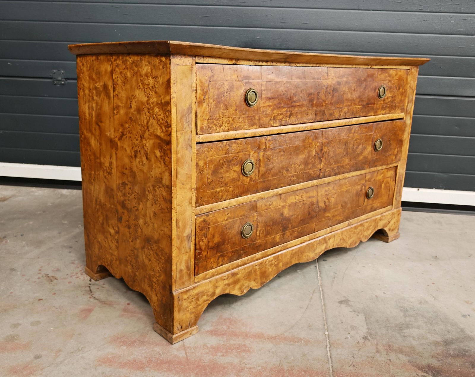 Antique Biedermeier Chest Of Drawers In Populus Nigra, Austria 1820s photo vinterior