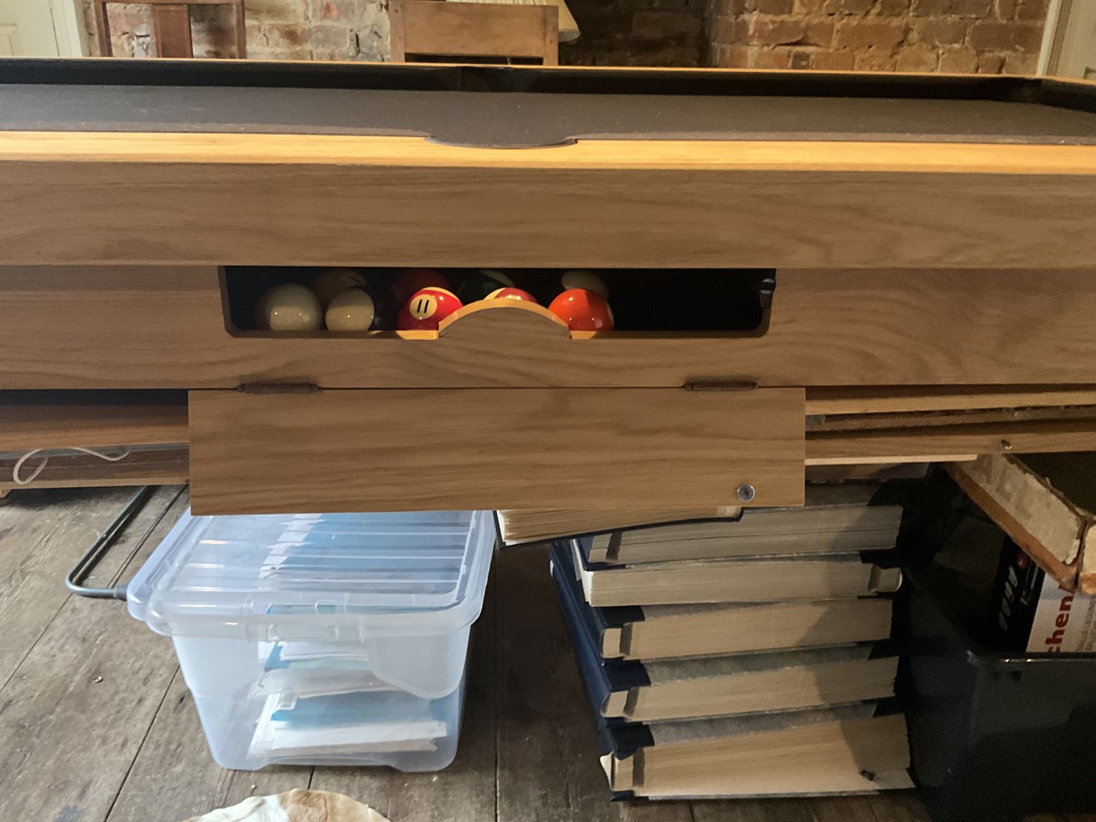 English Modern Pool And Tennis Table In Oak photo furniture