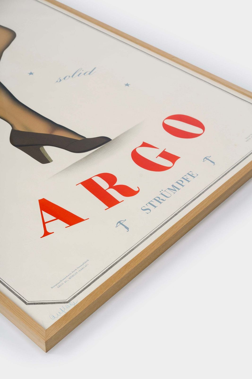 Peter Birkhäuser, Argo Stockings, Original Lithography, Switzerland, 50s photo for sale