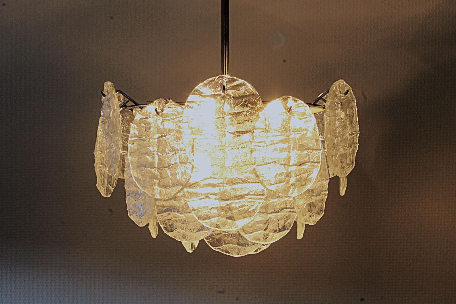 Kalmar Big 27 Pc Iceglass 3423 Chandelier By Carlo Nason photo for sale
