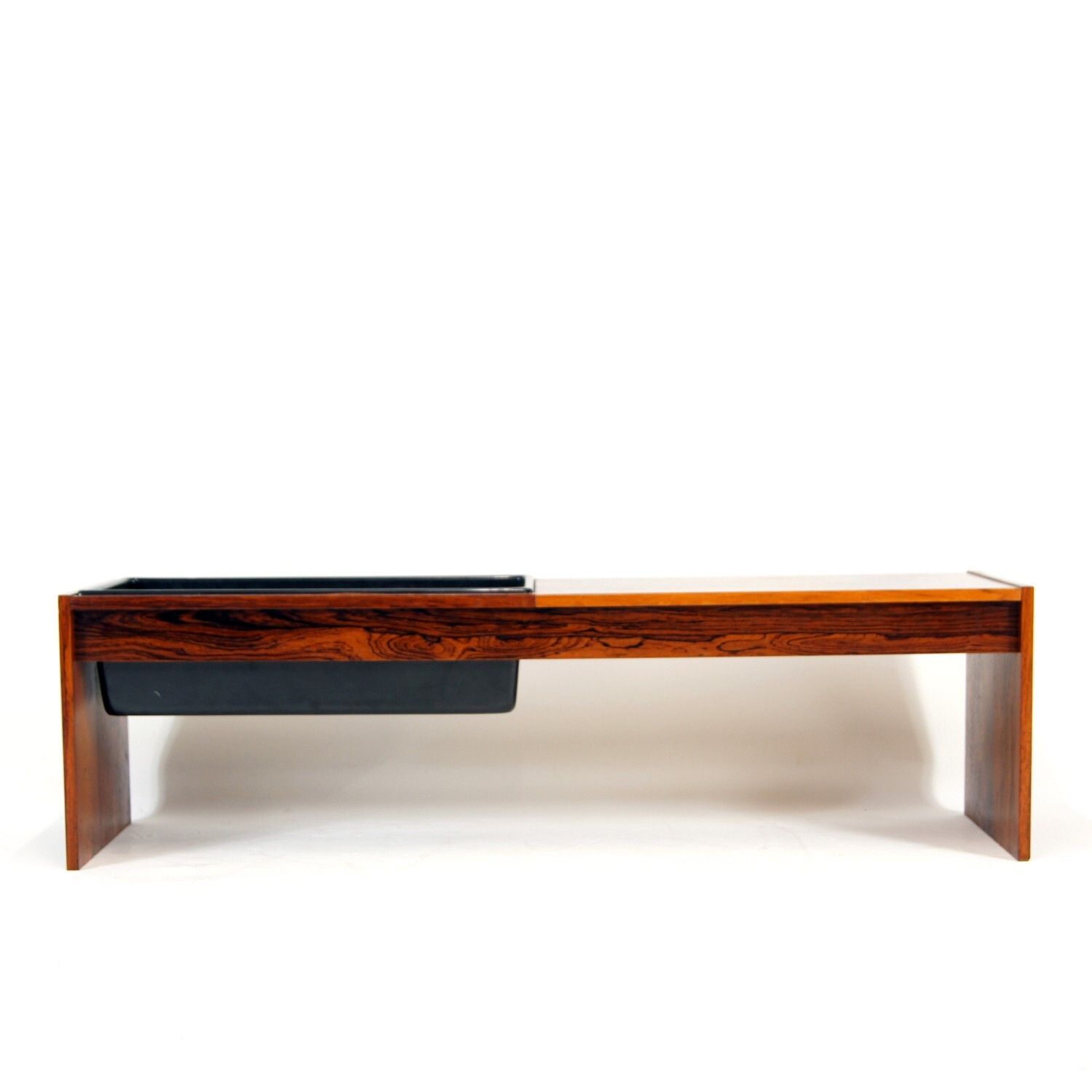 Retro Vintage Danish Rosewood Planter Coffee Table Side Tv Stand Bench 1960s 70s