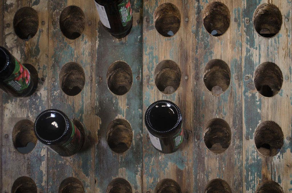 Reclaimed Wine Bottle Riddler Stands photo Home Decor