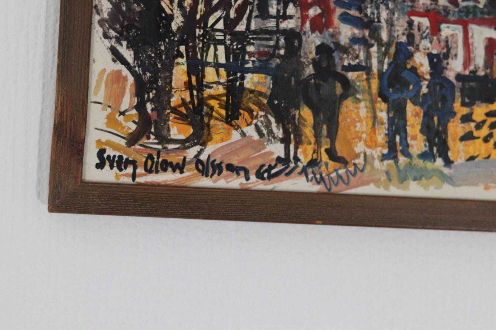 Original Swedish Oil On Panel – “Från Leningrad” By Sven Olsson – Vintage & Framed  67 × 29 Cm (26.4" × 11.4") photo for sale