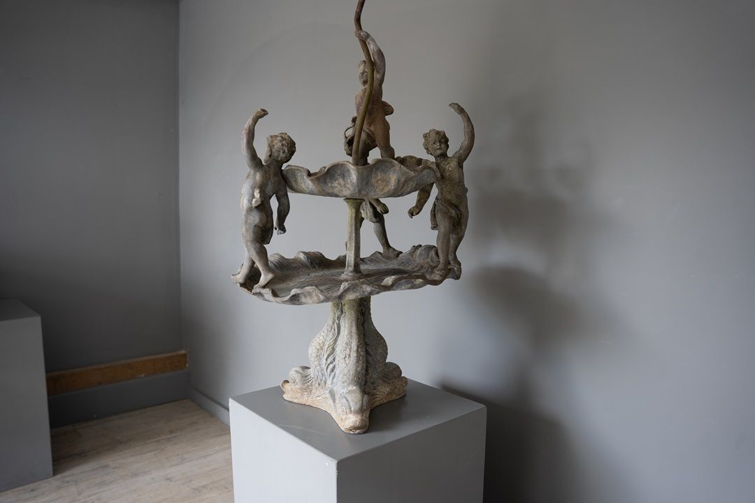 Antique Lead Garden Fountain
