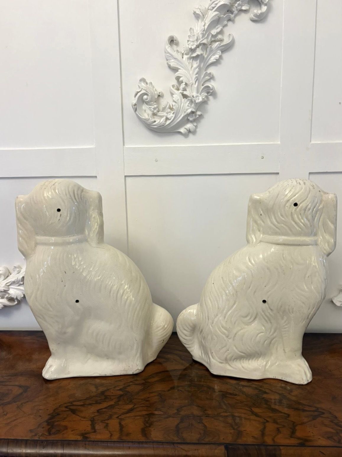 Large Pair Of Antique 19th Century Quality Staffordshire Dogs photo furniture