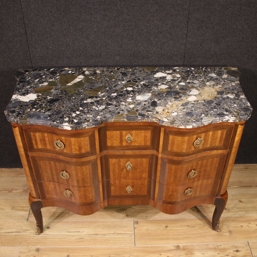 19th Century French Inlaid Dresser With Marble Top photo 3500.0