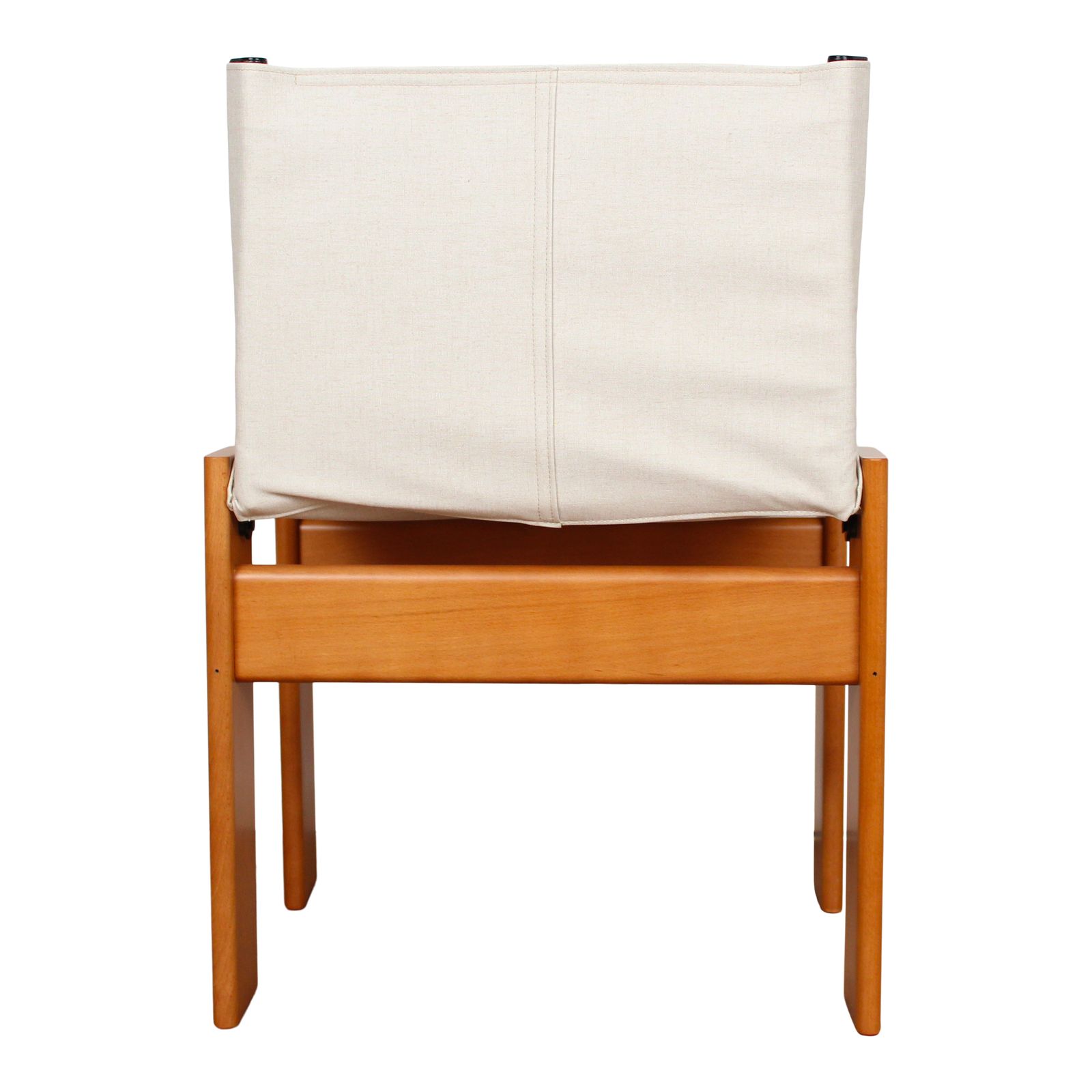 photo vinterior Afra & Tobia Scarpa Off White Canvas Monk Dining Chair For Molteni, Set Of 8