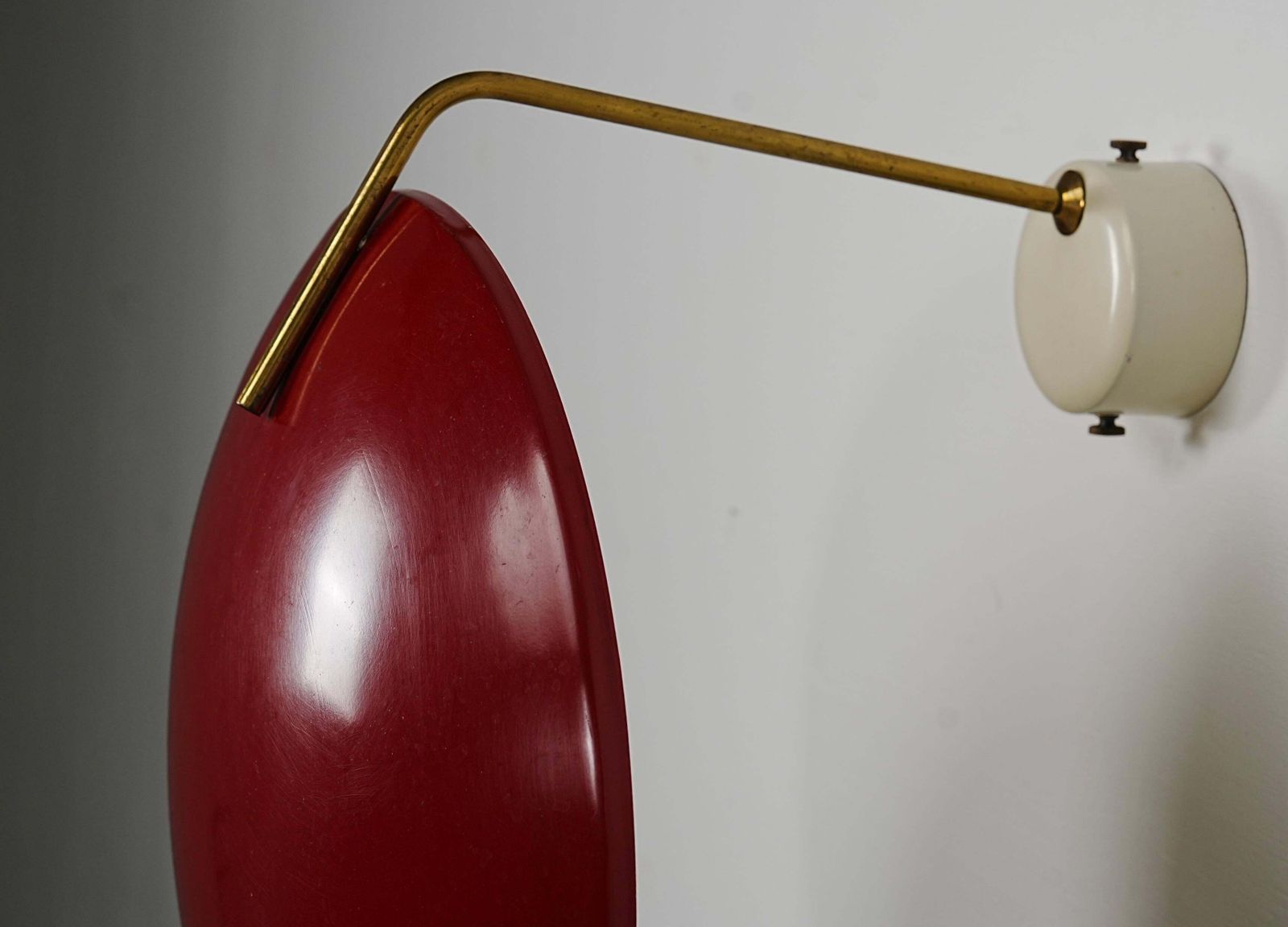photo furniture Set Of 4 Wall Lights By Stilnovo (Marked) In Metal And Brass, Italy, 1960's