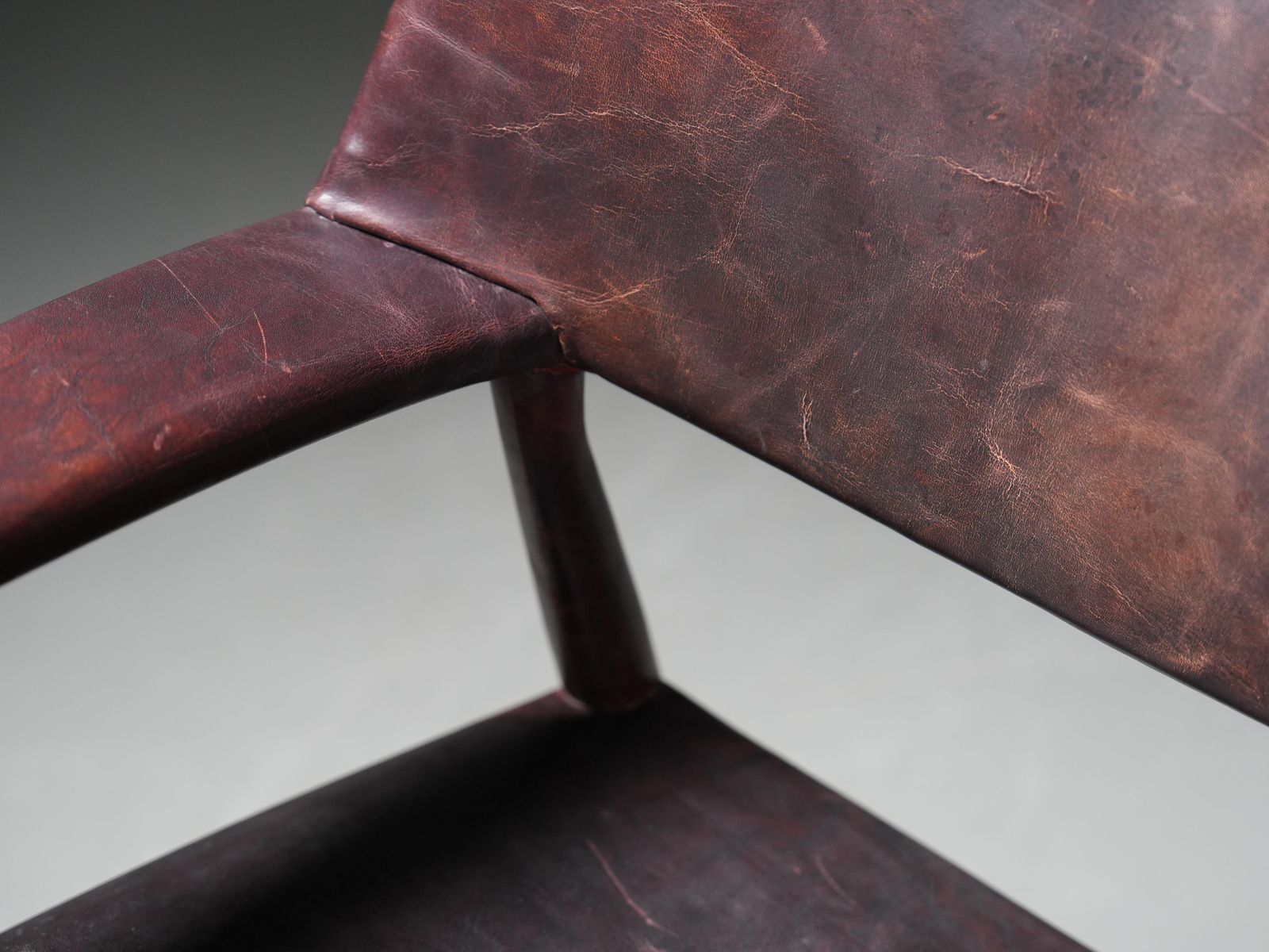 Armchair In Leather And Teak By Larsen And Bender For Willy Beck, Denmark, 1950 photo vintage
