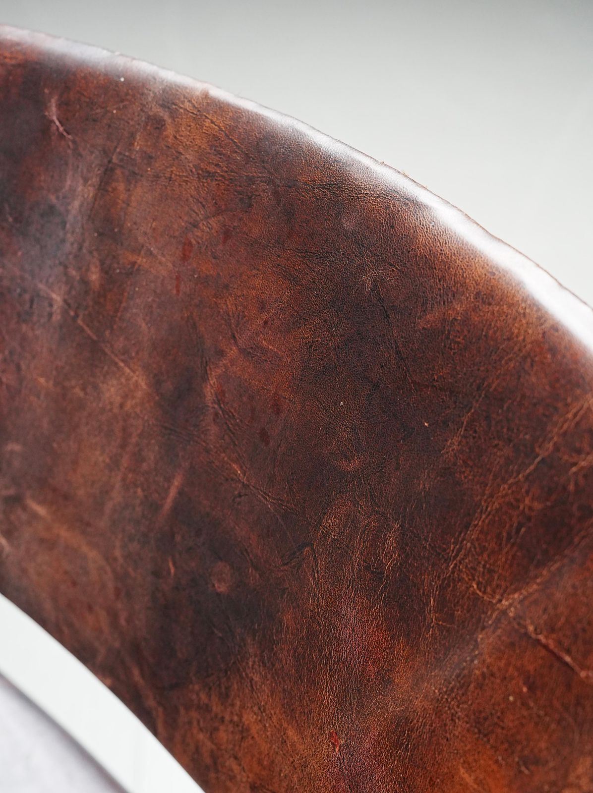 photo furniture Armchair In Leather And Teak By Larsen And Bender For Willy Beck, Denmark, 1950