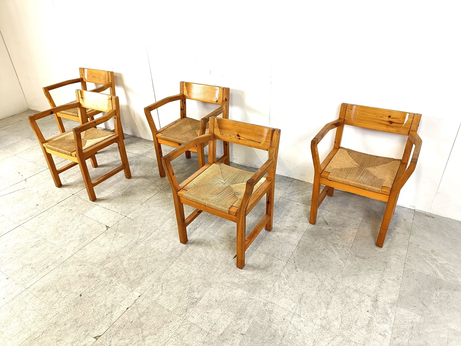 Vintage Scandinavian Pine Wood Dining Chairs, 1960s By Gm Mobler photo buy