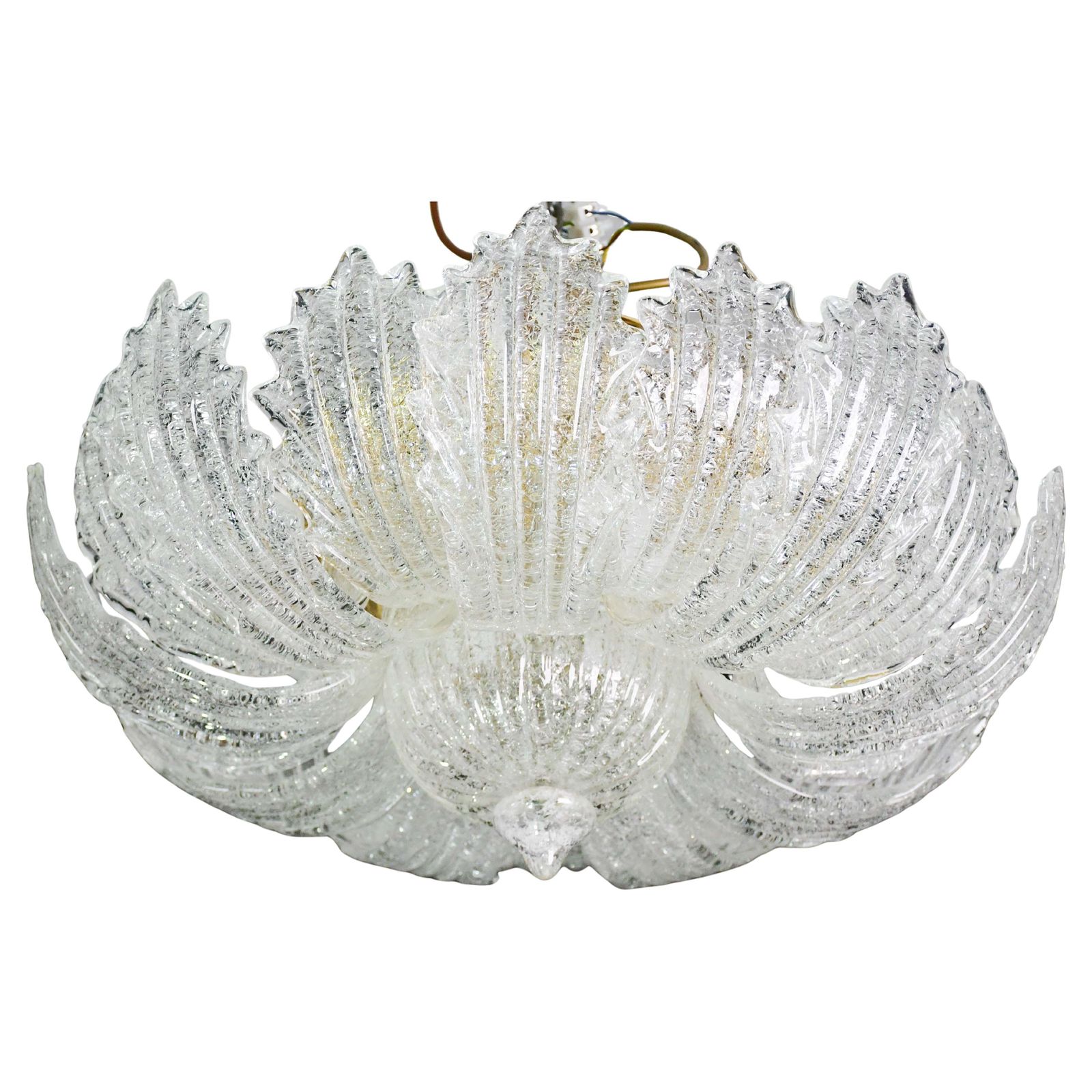 Garda, Luxury Italian Murano Glass Ceiling Light Or Flush Mount, 1980s