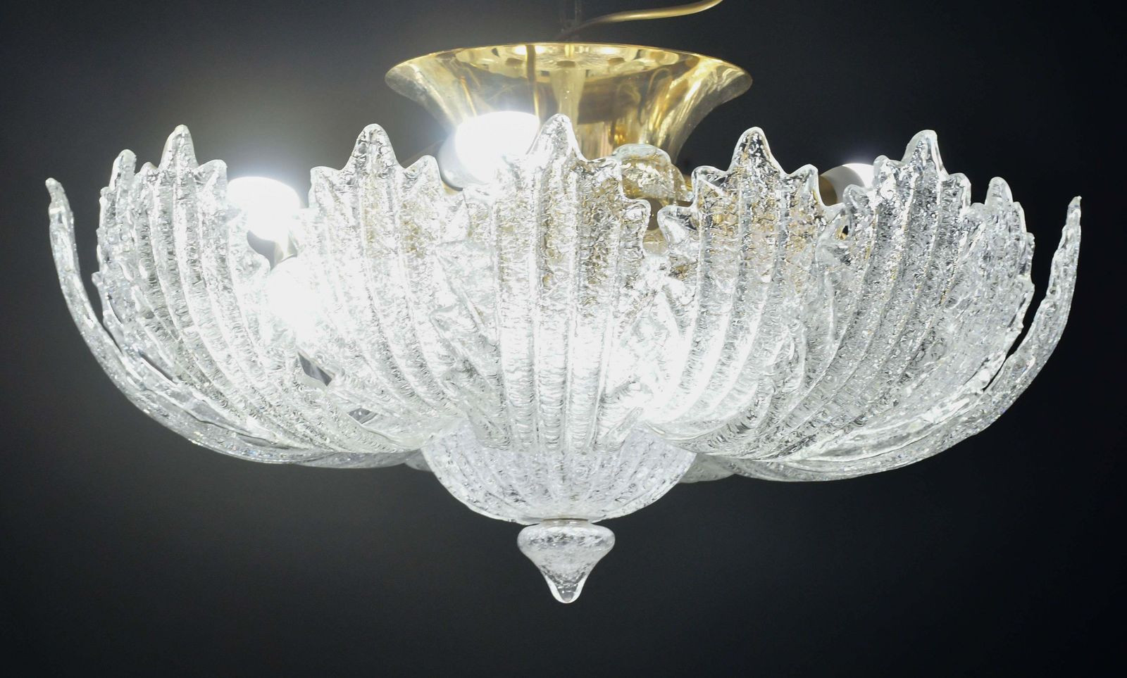 Garda, Luxury Italian Murano Glass Ceiling Light Or Flush Mount, 1980s photo for sale
