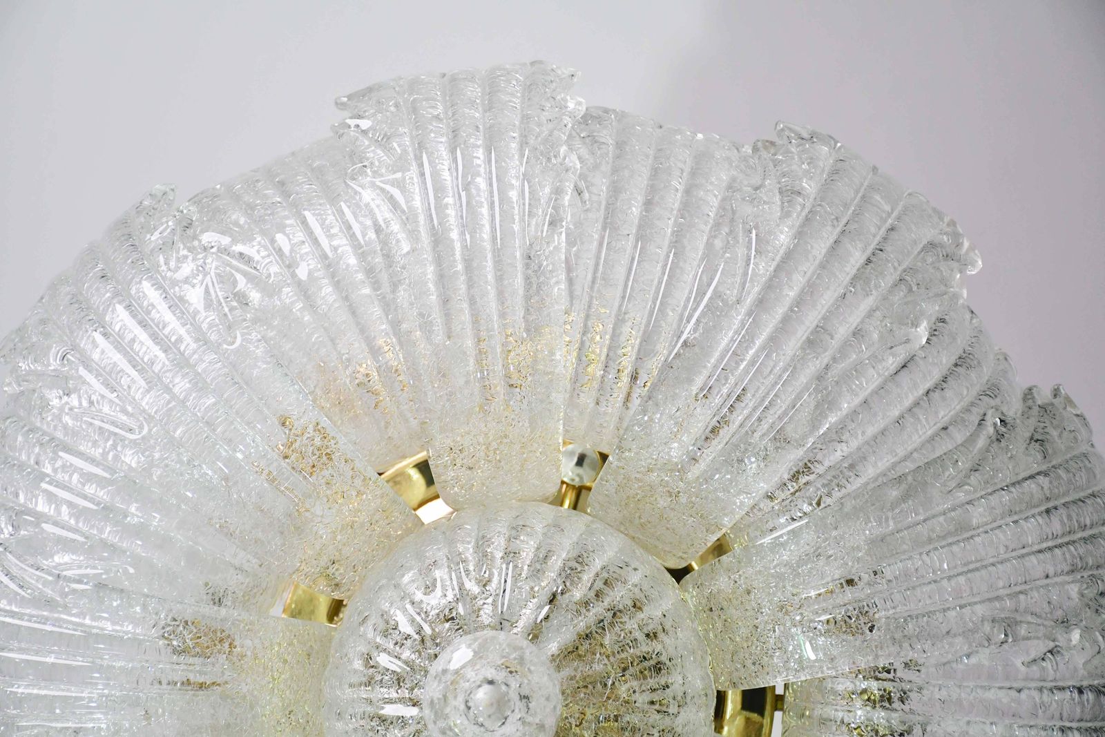 photo vintage Garda, Luxury Italian Murano Glass Ceiling Light Or Flush Mount, 1980s