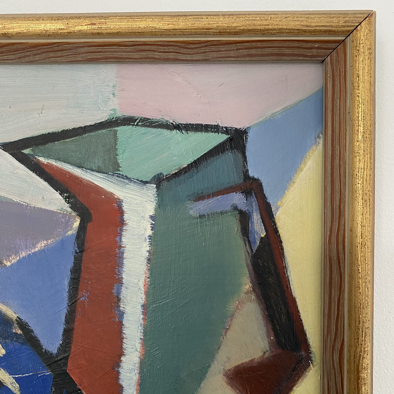 Swedish Mid Century Cubist Still Life Painting By Hjalmar Ekberg photo vinterior