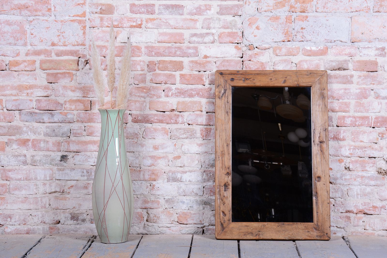 Restored Biedermeier Wall Mirror, Pine Wood, Revived Polish, Czech, 1870s photo vinterior