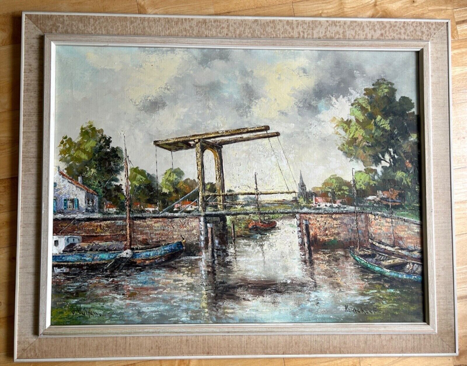 Original Oil Painting Nicolaas Van Vulpen Wiert   Signed Framed Mid Century