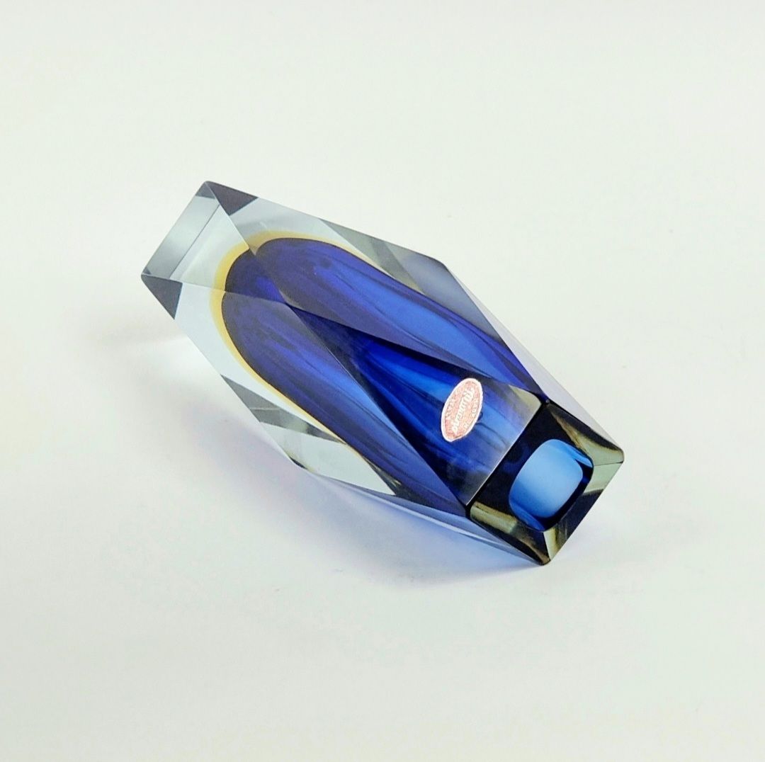 Mid Century Sommerso Murano Glazen Vaas Van Flavio Poli Voor Alessandro Mandruzzato, Italië, Jaren 1970 photo buy
